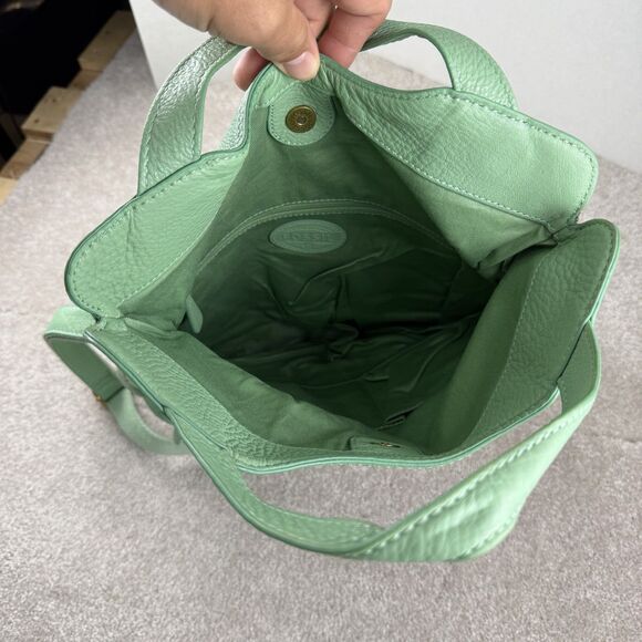 Fossil Erin Foldover Leather Tote Crossbody Bag Teal green - Picture 10 of 13